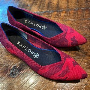 Rothy's red camo flats